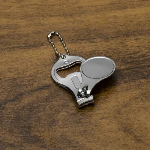 Chaveiro 2 em 1 com Abridor e Cortador de Unhas - Artesanato e Personalizados