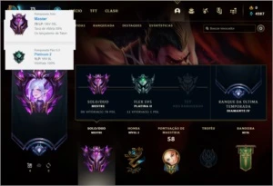 Conta Mestre 78 PDL com 59% de win rate 21 skins e 51 champs - League of Legends LOL