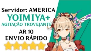 CONTA GENSHIN IMPACT COM YOIMIYA + AGITAÇÃO TROVEJANTE AR 10