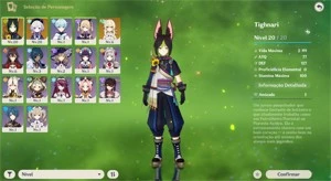 Conta genshin impact AR-07 Tighnari,Qiqi