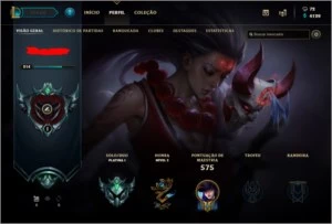 Conta League of Legends 283 Skins, S9 UNRANKED/ S8 Platina I LOL