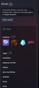 Conta Steam Nivel 100+ FULL ACESSO