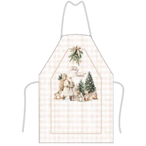 Avental de Cozinha 80x60cm - Animais e Enfeites de Natal - Artesanato e Personalizados