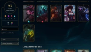 Conta League Of Legends +90 Skins Prata III  Nivel 170 7K EA LOL