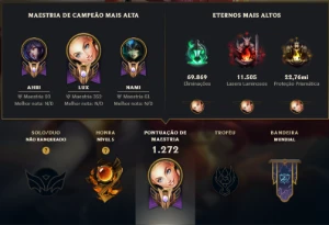 🌟 Conta League Of Legends – Mono Lux (3M+ Maestria) 🌟 LOL