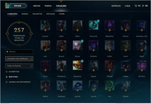 PLATINA 3, 115 SKINS, QUASE TODOS OS CAMPEOES - League of Legends LOL