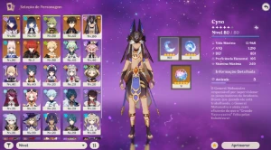 Cyno + Shogun + Yelan + Zhongli + Kokomi + Diluc + Arma 5* - Genshin Impact
