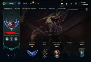 Conta lol master todos champs 100k + EA - League of Legends