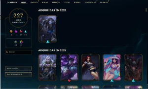 Conta LOL 227 skins LV 534 Plat 4 + Conta Valorant - League of Legends