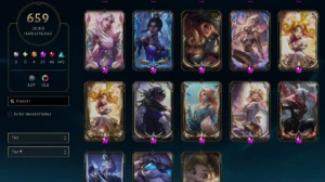 Conta Lv 724 com 659 Skins e 327 Cromas. - League of Legends LOL