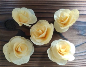 Rosa de folhas desidratadas (pacote com 5 unidades) - Artesanato e Personalizados