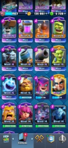 Conta Clash Royale Nível 1.923 — 42 Cartas Nível 16 + 5.728