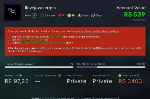 Conta Steam Varios Jogos Mais De 2K Gastos