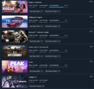 Conta Steam Varios Jogos Mais De 2K Gastos