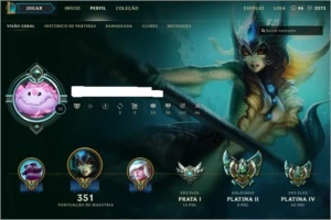 Conta Platina 2 (Solo/Duo) - League of Legends LOL