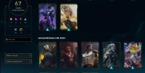 Conta Platina IV, Lv 161, várias skins daora - League of Legends LOL