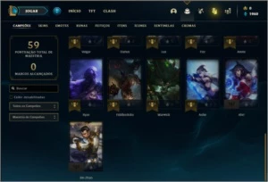 Conta bronze 1 com 31 champs e 1 skin - League of Legends LOL