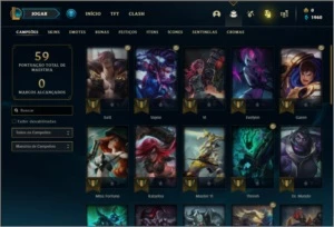 Conta bronze 1 com 31 champs e 1 skin - League of Legends LOL
