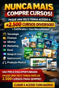 Nunca mais compre cursos vários cursos compre - Cursos e Treinamentos