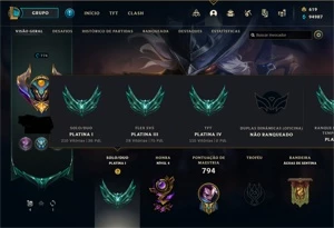 CONTA LEAGUE OF LEGENDS LOL