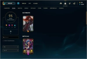 Conta prata 1 com 25 skins e 43 champs - League of Legends LOL