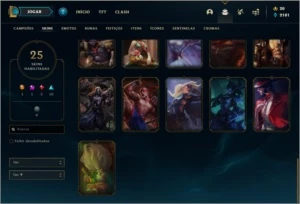 Conta prata 1 com 25 skins e 43 champs - League of Legends LOL