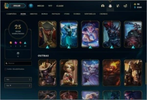 Conta prata 1 com 25 skins e 43 champs - League of Legends LOL