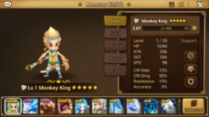 Reroll Summoners War lvl10 com Monkey King Light - Qitian