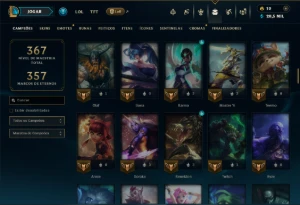 Unranked com 115 Champs e 41 Skins ( ADC / SUP / JG ) - League of Legends LOL