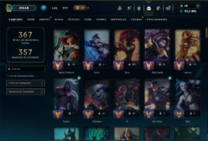 Unranked com 115 Champs e 41 Skins ( ADC / SUP / JG ) - League of Legends LOL