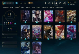 Unranked com 115 Champs e 41 Skins ( ADC / SUP / JG ) - League of Legends LOL