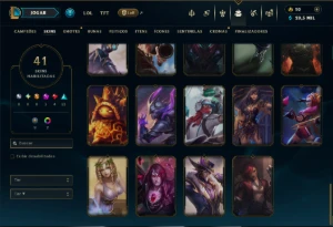Unranked com 115 Champs e 41 Skins ( ADC / SUP / JG ) - League of Legends LOL