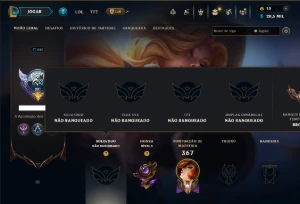 Unranked com 115 Champs e 41 Skins ( ADC / SUP / JG ) - League of Legends LOL