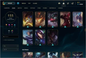 Conta prata 3 com 152 champs e 154 skins (9 gemas) - League of Legends LOL
