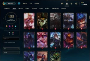 Conta prata 3 com 152 champs e 154 skins (9 gemas) - League of Legends LOL