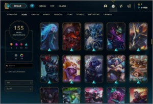 Conta prata 3 com 152 champs e 154 skins (9 gemas) - League of Legends LOL