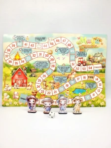 Jogo de Tabuleiro Fazendinha Cute 40 x 28 cm - Artesanato e Personalizados