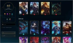 Conta League Of Legends Unranked  60 Skins LOL