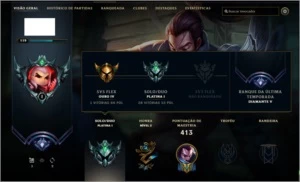 CONTA PLATINA 1, Diamante Season 5,6,7,8 - League of Legends LOL
