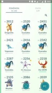 Conta Pokémon Go Lv 31 Time Mystic - MEWTWO + LENDÁRIOS