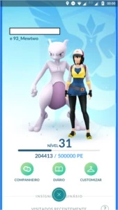 Conta Pokémon Go Lv 31 Time Mystic - MEWTWO + LENDÁRIOS