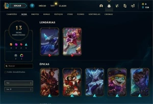 CONTA SMURF PLATINA PROMOÇÃO - League of Legends LOL