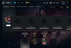 Unranked com 75 Champs e 23 Skins - League of Legends LOL