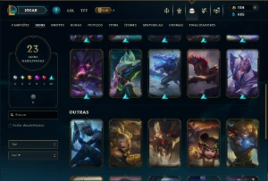 Unranked com 75 Champs e 23 Skins - League of Legends LOL