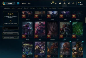 Conta prata 2 com 100 Champs e 50 Skins - League of Legends LOL