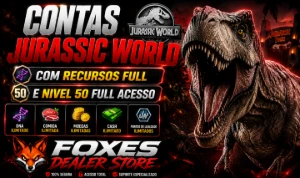 Contas Jurassic World Com Recursos Full + Nivel 50