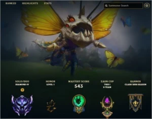 Conta  DIAMANTE BARATA C WIN rate  alto, E 114 skins - League of Legends LOL