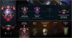 Conta Mestre 276 pdl/ flex grao mestre - League of Legends LOL
