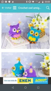 Amigurumi corujinha - Artesanato e Personalizados