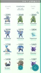 Conta de Pokémon GO